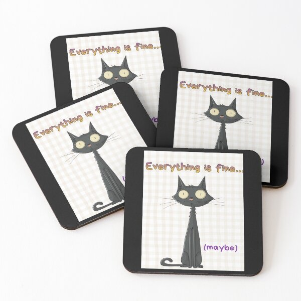 Item preview, Cat Meme Illustration-Everything Is Fine (Maybe) designed and sold by MiraLumeStudio.