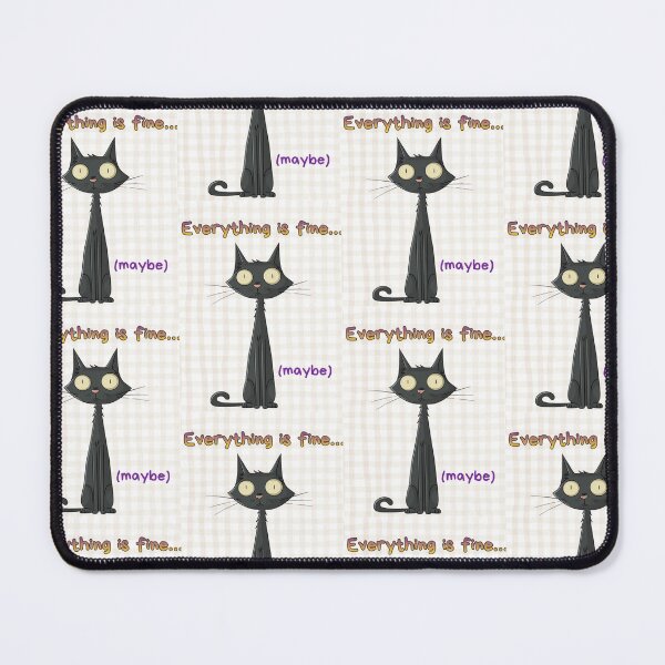 Item preview, Cat Meme Illustration-Everything Is Fine (Maybe) designed and sold by MiraLumeStudio.