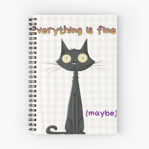 Item preview, Cat Meme Illustration-Everything Is Fine (Maybe) designed and sold by MiraLumeStudio.