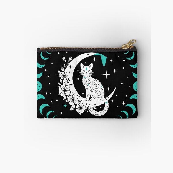 Item preview, Celestial Cat Moon Flowers designed and sold by kaszczyszko.