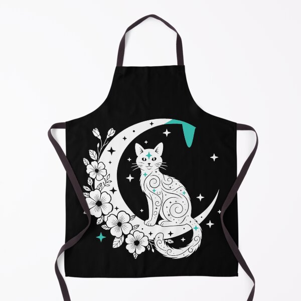 Item preview, Celestial Cat Moon Flowers designed and sold by kaszczyszko.