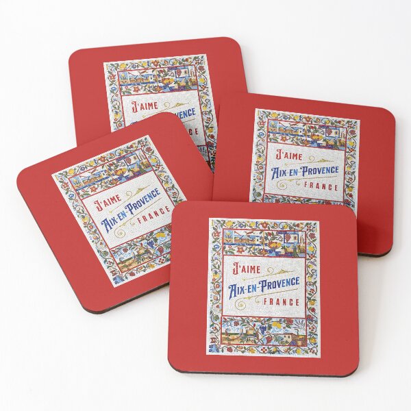 Item preview, J’aime Aix-en-Provence – Colorful Provençal Mosaic Art designed and sold by FrancophileFun.