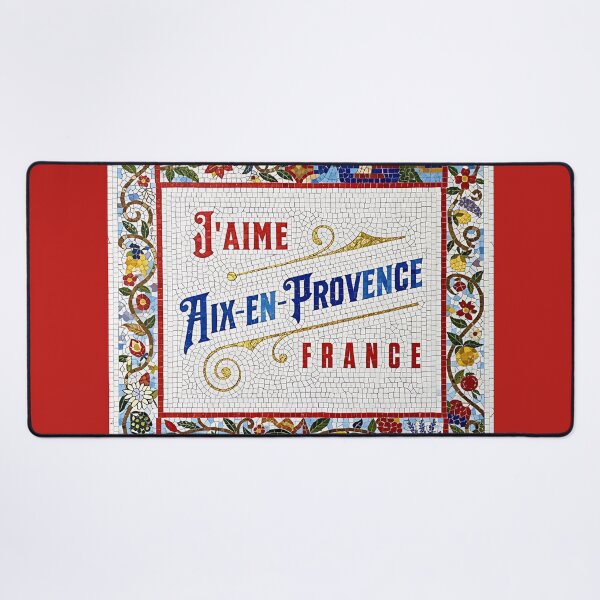 Item preview, J’aime Aix-en-Provence – Colorful Provençal Mosaic Art designed and sold by FrancophileFun.