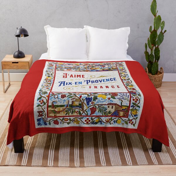 Item preview, J’aime Aix-en-Provence – Colorful Provençal Mosaic Art designed and sold by FrancophileFun.