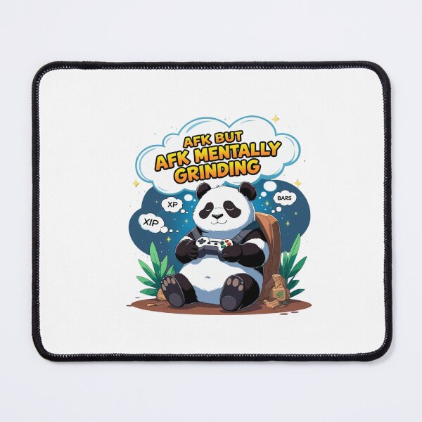 Item preview, AFK But Mentally Grinding gaming humor designed and sold by SloganSauce.