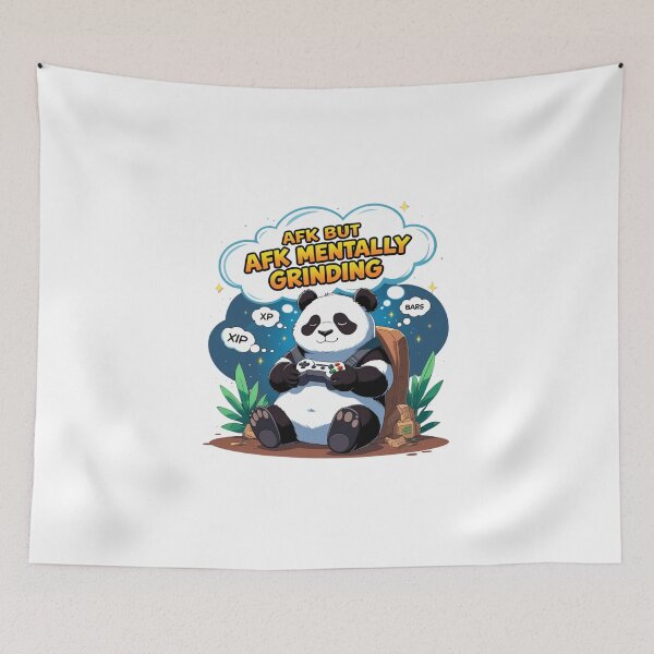 Item preview, AFK But Mentally Grinding gaming humor designed and sold by SloganSauce.