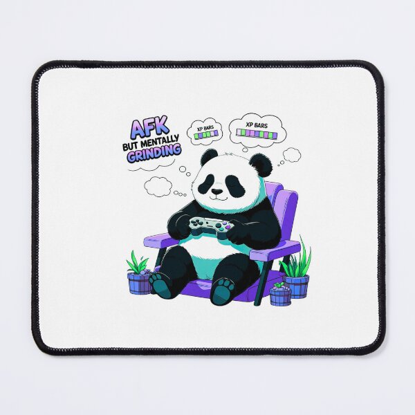 Item preview, AFK But Mentally Grinding gaming merch designed and sold by SloganSauce.