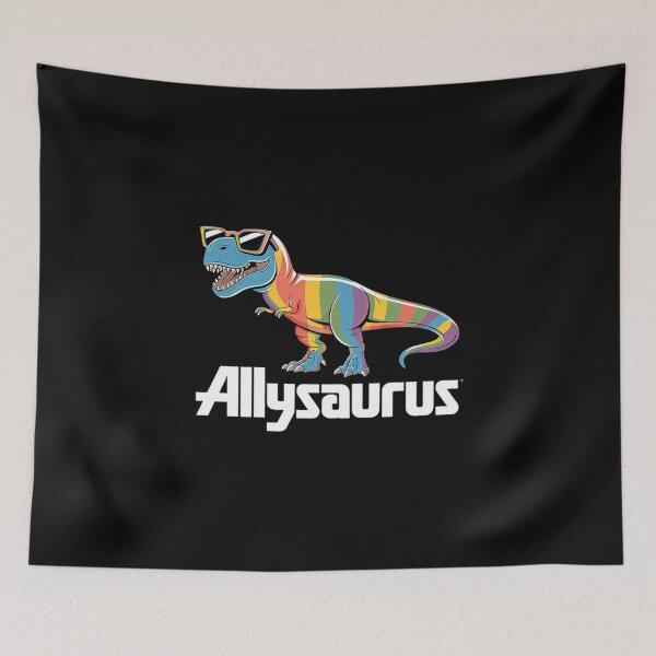 Item preview, Dinosaur Rainbow Flag Ally LGBT Allysaurus  designed and sold by CombatTask.