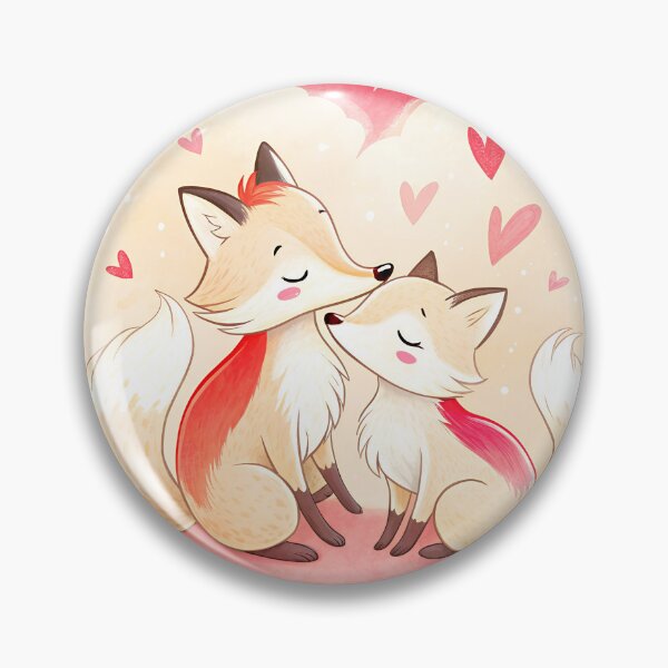 Item preview, Fox romantic couple - Valentine's Day love illustration designed and sold by AhArtMe.