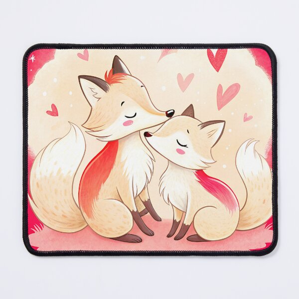 Item preview, Fox romantic couple - Valentine's Day love illustration designed and sold by AhArtMe.