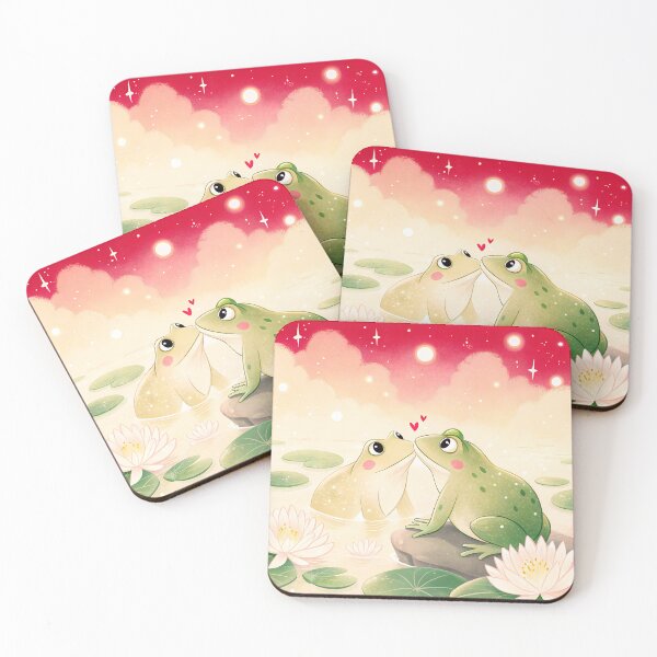 Item preview, Frog romantic couple - Valentine's Day love illustration designed and sold by AhArtMe.