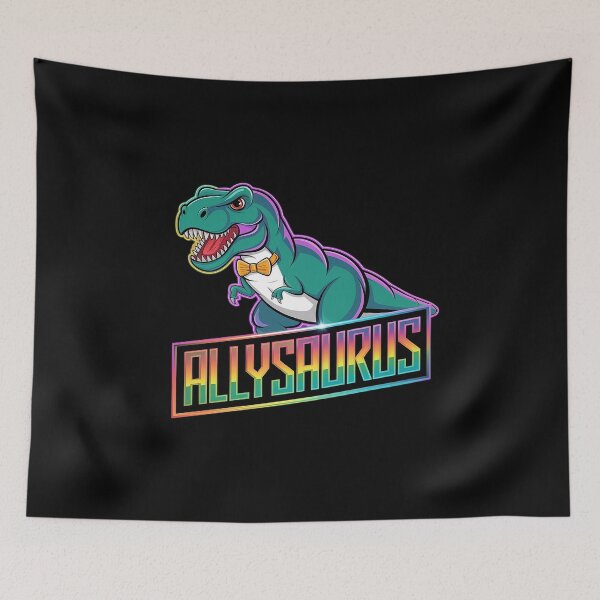 Item preview, Dinosaur T Rex LGBT Gay Pride Flag Allysaurus Ally Men Boys  designed and sold by CombatTask.