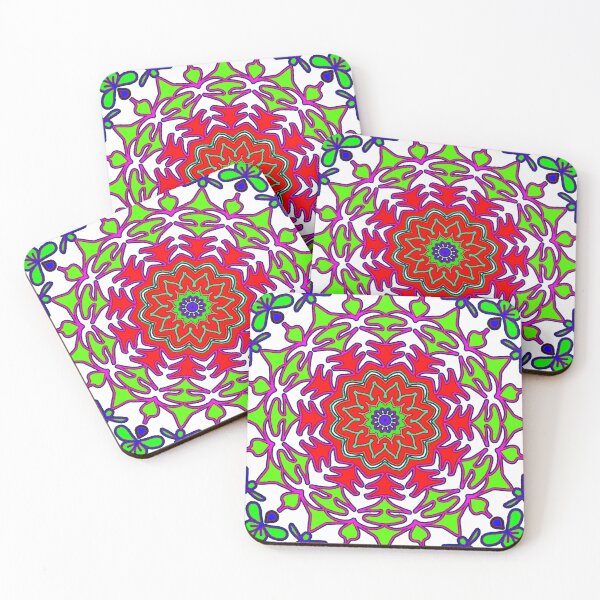 Item preview, "Multicolor Mandala with Leaf Layers and Butterfly Flourishes" designed and sold by nighttime1990.