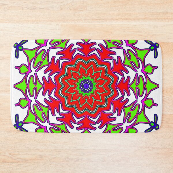 Item preview, "Multicolor Mandala with Leaf Layers and Butterfly Flourishes" designed and sold by nighttime1990.