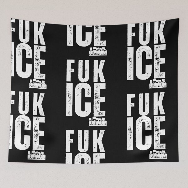 Item preview, FUK ICE Save Democracy Protest Text Design designed and sold by EarthArtDesigns.