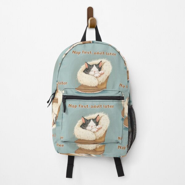Item preview, Cat Meme Illustration-Nap First, Adult Later designed and sold by MiraLumeStudio.