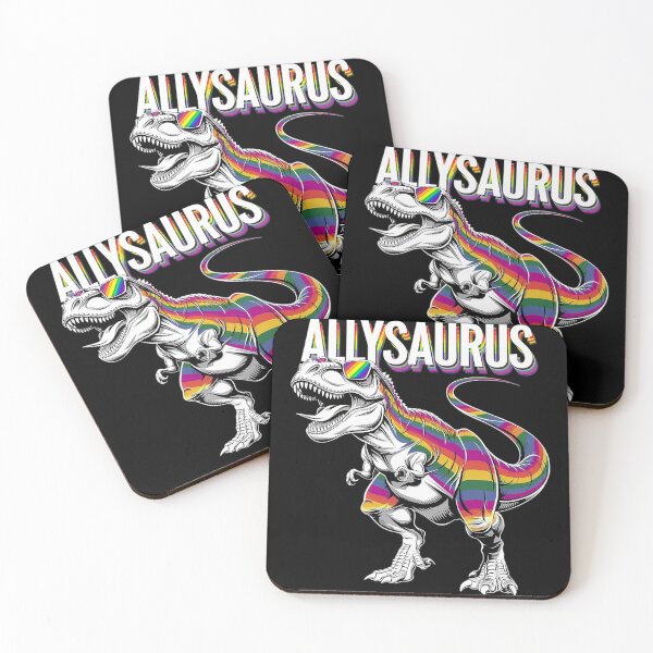 Item preview, Dinosaur T Rex LGBT Gay Pride Flag Allysaurus Ally Men Boys 1  designed and sold by CombatTask.