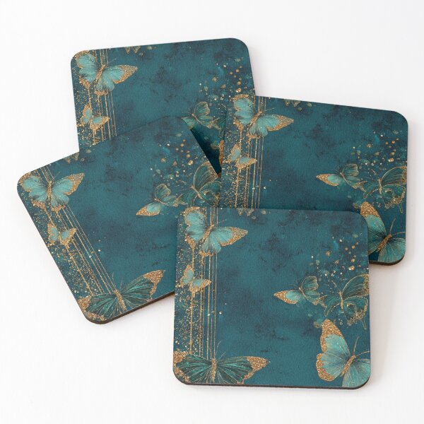 Item preview, Transformative Teal & Golden Flutter designed and sold by Ewa Miller.