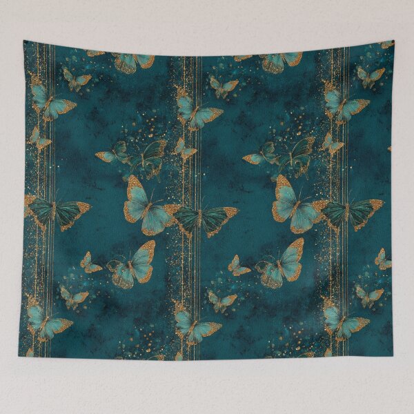 Item preview, Transformative Teal & Golden Flutter designed and sold by Ewa Miller.