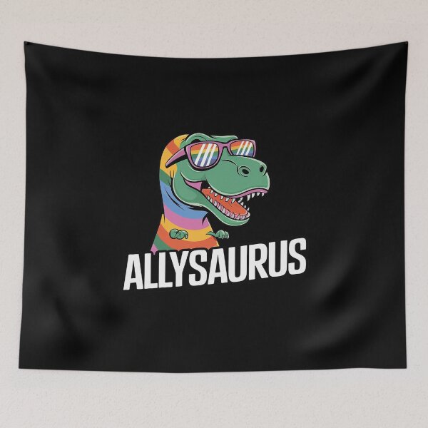 Item preview, Dinosaur T Rex LGBT Gay Pride Flag Allysaurus Ally Men Boys 2  designed and sold by CombatTask.