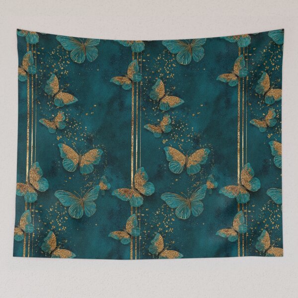 Item preview, Transformative Teal & Golden Flutter designed and sold by Ewa Miller.