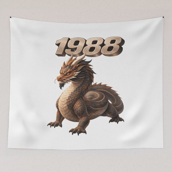 Item preview, 1988 Year of the Dragon Eastern Zodiac Strength Power Design designed and sold by AlexLineArt.