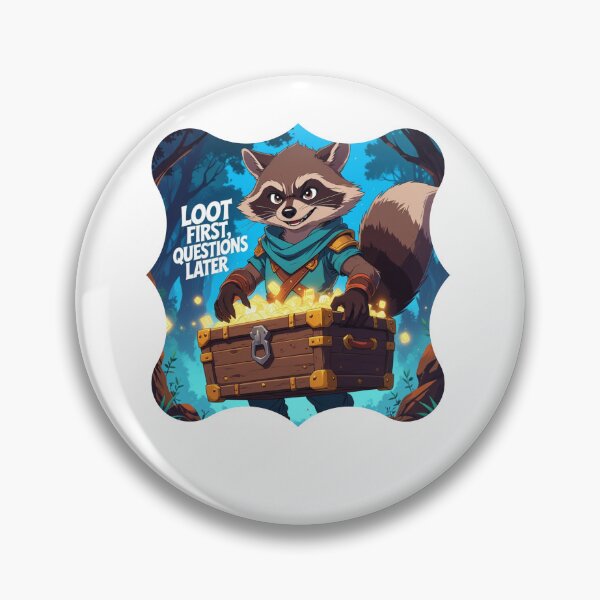 Item preview, Loot First, Questions Later gaming slogan designed and sold by SloganSauce.