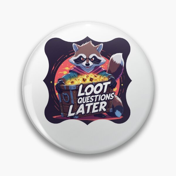 Item preview, Loot First, Questions Later anime fantasy designed and sold by SloganSauce.