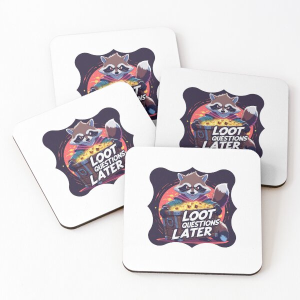 Item preview, Loot First, Questions Later anime fantasy designed and sold by SloganSauce.
