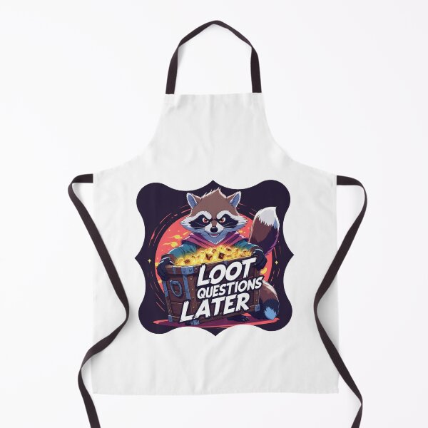 Item preview, Loot First, Questions Later anime fantasy designed and sold by SloganSauce.