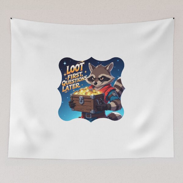 Item preview, Loot First, Questions Later loot goblin designed and sold by SloganSauce.