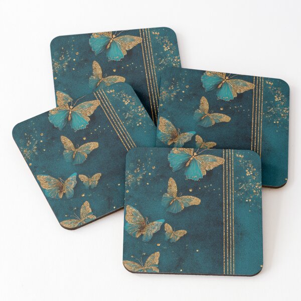 Item preview, Transformative Teal & Golden Flutter designed and sold by Ewa Miller.