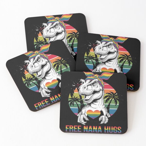 Item preview, Free Nana Hugs Nana Saurus Dinosaur T Rex Ally Rainbow LGBT  designed and sold by CombatTask.