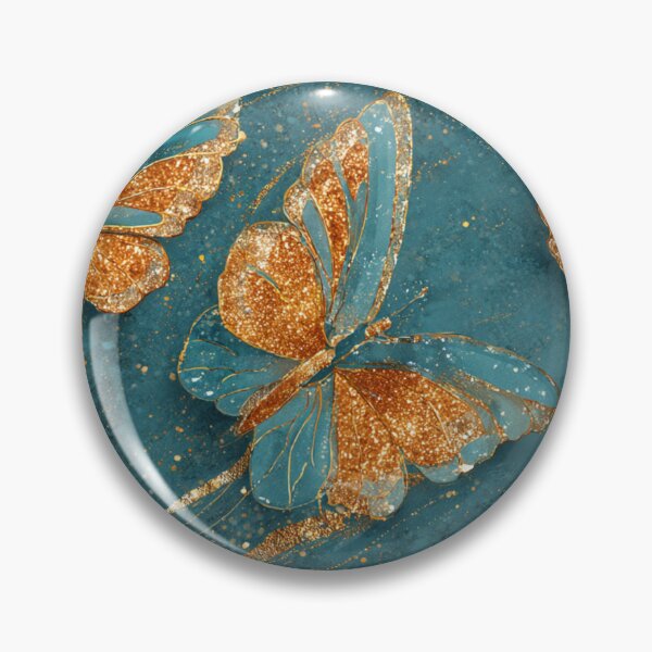 Item preview, Transformative Teal & Golden Flutter designed and sold by Ewa Miller.