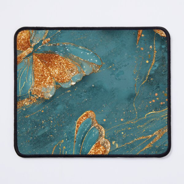 Item preview, Transformative Teal & Golden Flutter designed and sold by Ewa Miller.