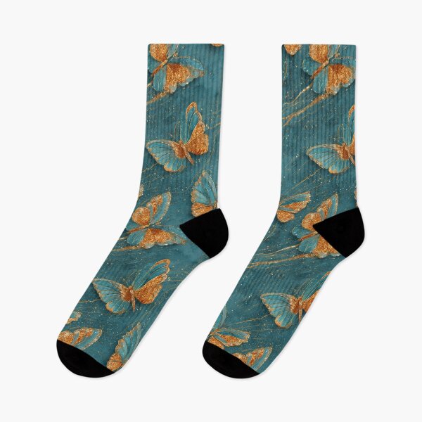 Item preview, Transformative Teal & Golden Flutter designed and sold by Ewa Miller.