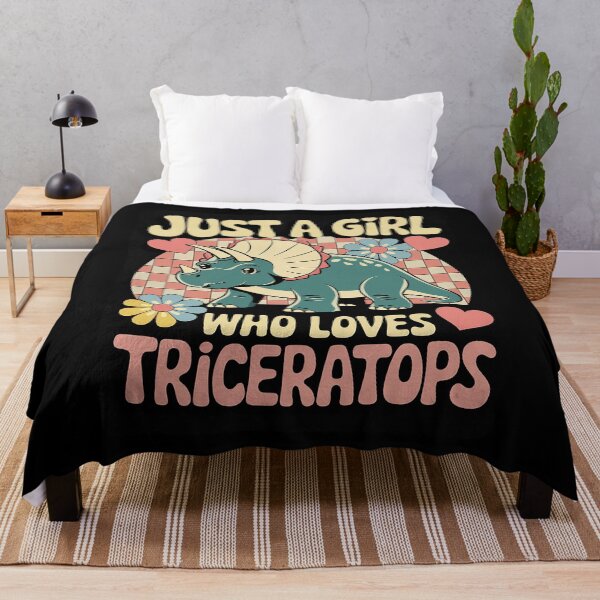 Item preview, Just A Girl Who Loves Triceratops Groovy Dinosaur designed and sold by AquaKiev.