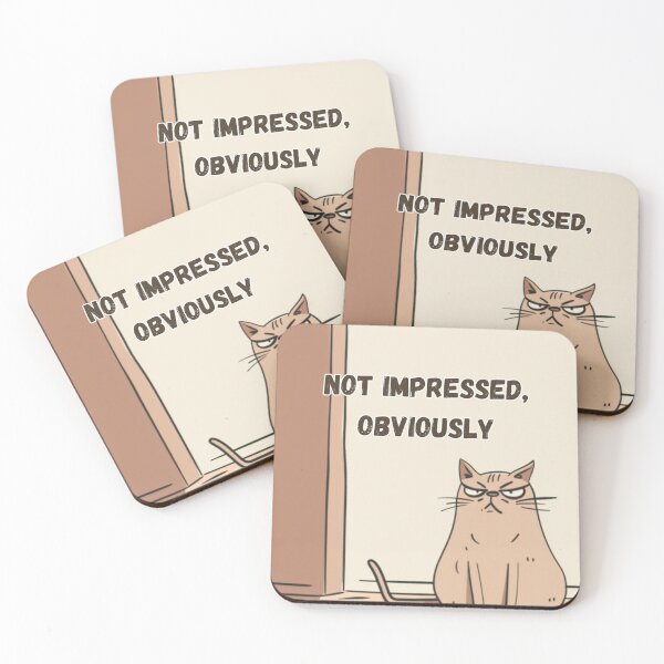 Item preview, Sarcastic Judging Cat Meme Illustration-Not Impressed, Obviously designed and sold by MiraLumeStudio.