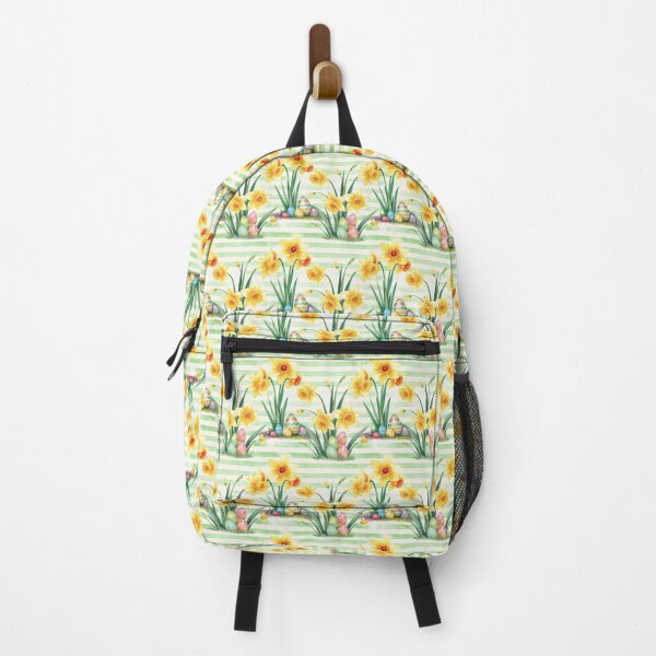 Item preview, Easter Narcissus Horizontal Stripes Pattern designed and sold by UnhingedBird.