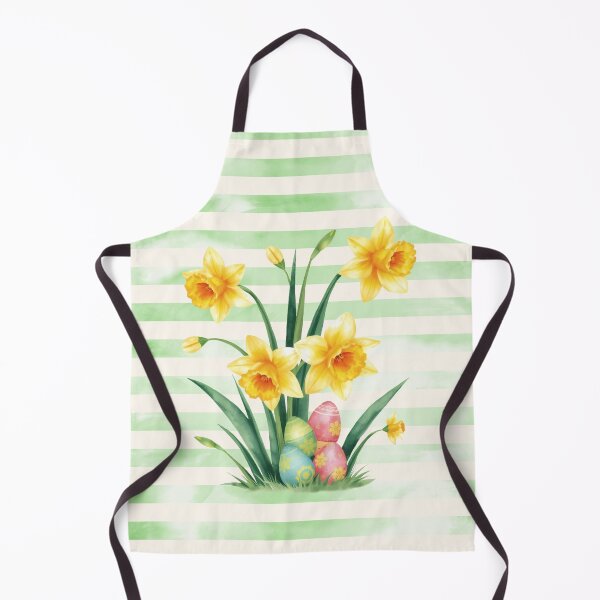 Item preview, Easter Narcissus Horizontal Stripes Pattern designed and sold by UnhingedBird.