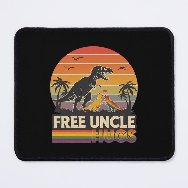 Item preview, Free Uncle Hugs Dinosaur Rex Rainbow LGBT Gay Pride  designed and sold by CombatTask.