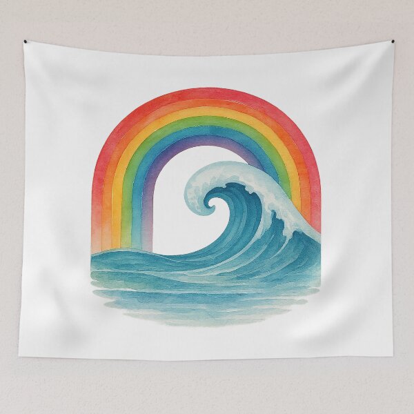 Item preview, Rainbow Wave Harmony designed and sold by chromatalove.