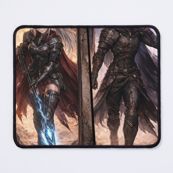 Item preview, Seraphina and Ashen, Battle Worn Warriors Through the Ruins designed and sold by Prayful.