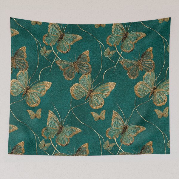Item preview, Transformative Teal & Golden Flutter designed and sold by Ewa Miller.