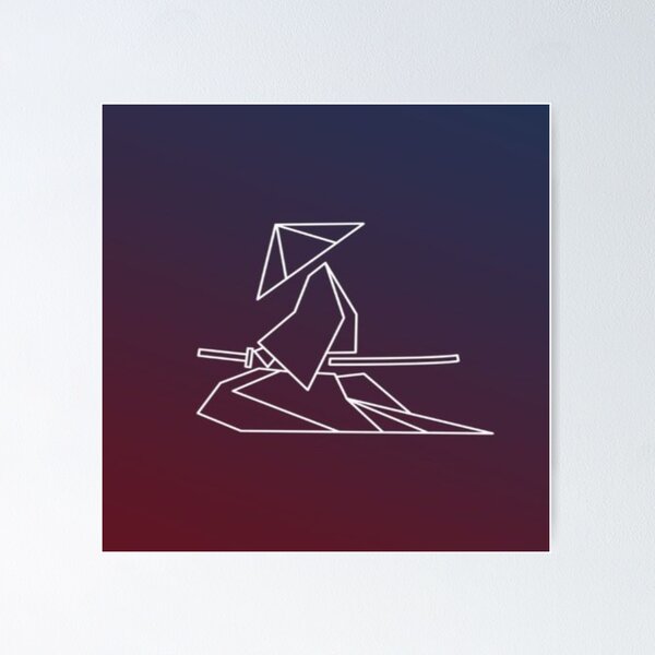 Item preview, Lining drawing of resting samurai  designed and sold by NivyasArtistry.