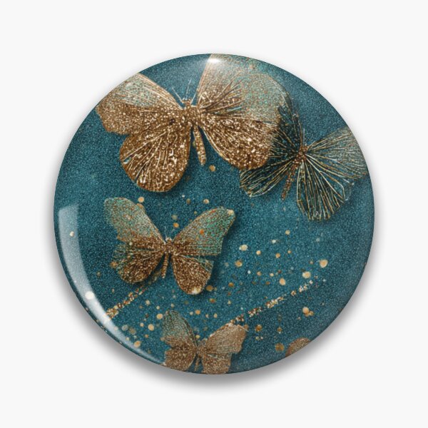 Item preview, Transformative Teal & Golden Flutter designed and sold by Ewa Miller.