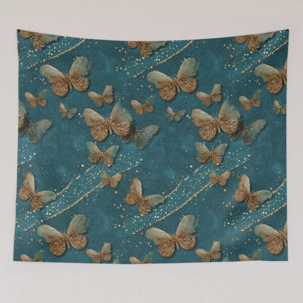 Item preview, Transformative Teal & Golden Flutter designed and sold by Ewa Miller.