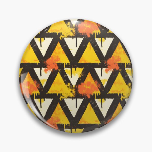Item preview, Dripping Warning Triangle Grunge Repeat Pattern designed and sold by bubblegoth.