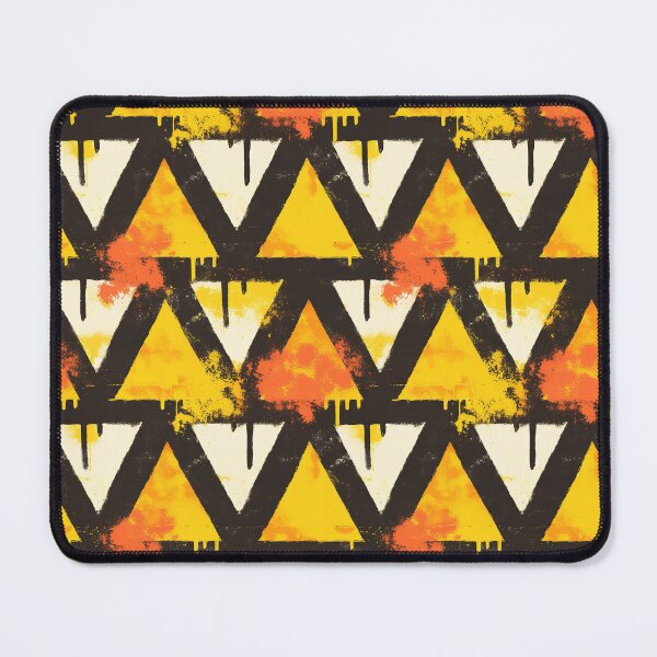 Item preview, Dripping Warning Triangle Grunge Repeat Pattern designed and sold by bubblegoth.