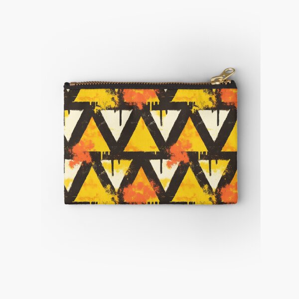 Item preview, Dripping Warning Triangle Grunge Repeat Pattern designed and sold by bubblegoth.